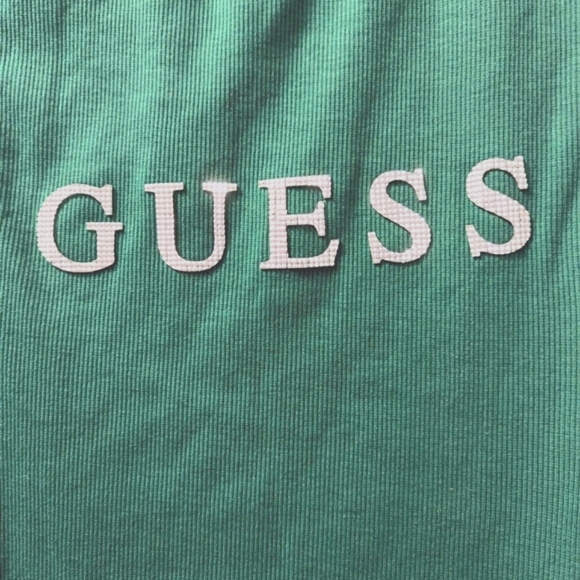 NWT - GUESS Eliza Rhinestone Logo Tank Top - Picture 5 of 7